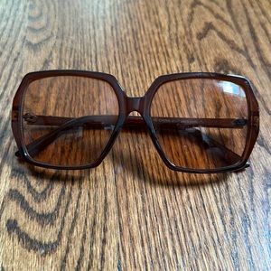 ASOS brown 70s oversized glasses